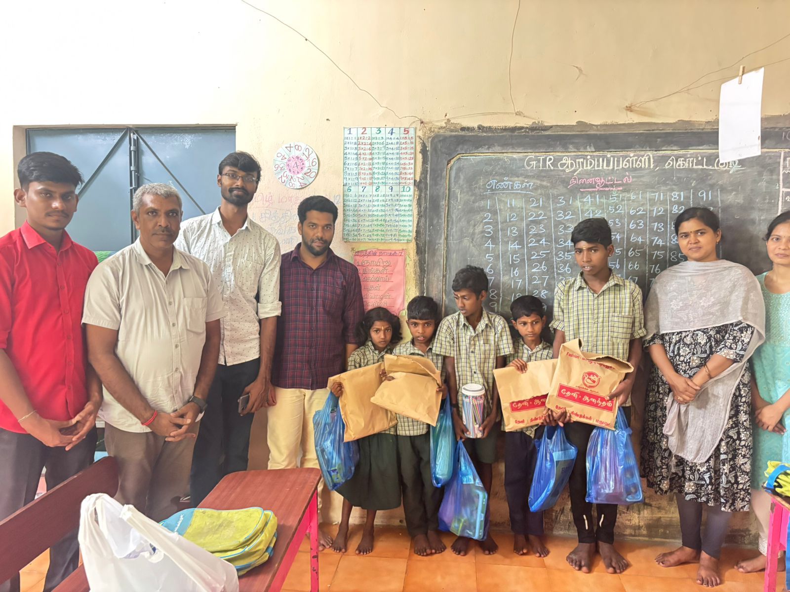 STUDY MATERIALS DISTRIBUTED FOR TRIBAL SCHOOL @ KOTTAKUDI